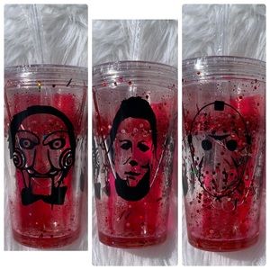 Horror Guys Acrylic Snow Globe Tumbler